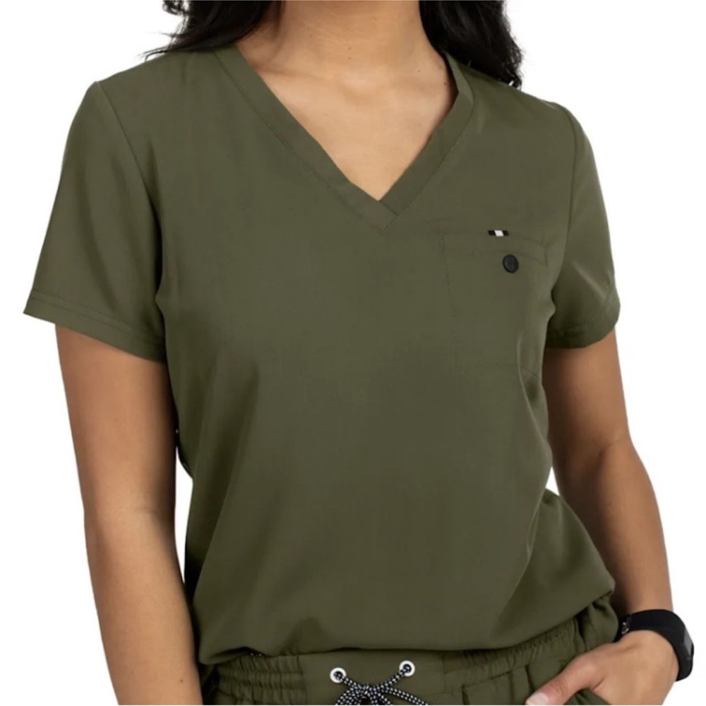 Beyond Scrubs Charm Scrub Top Olive
